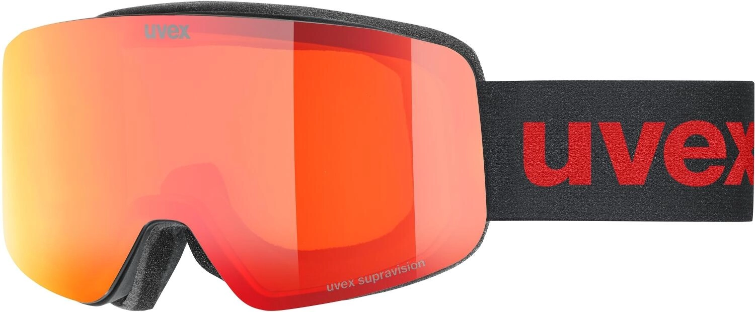 uvex pwdr FM Skibrille (3030 black matt, mirror red/orange clear (S2))