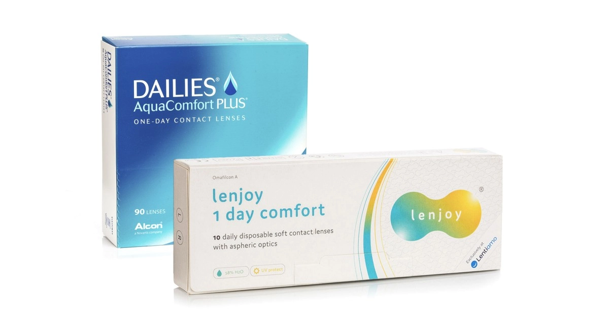 DAILIES AquaComfort Plus (90 Linsen) + Lenjoy 1 Day Comfort (10 Linsen)