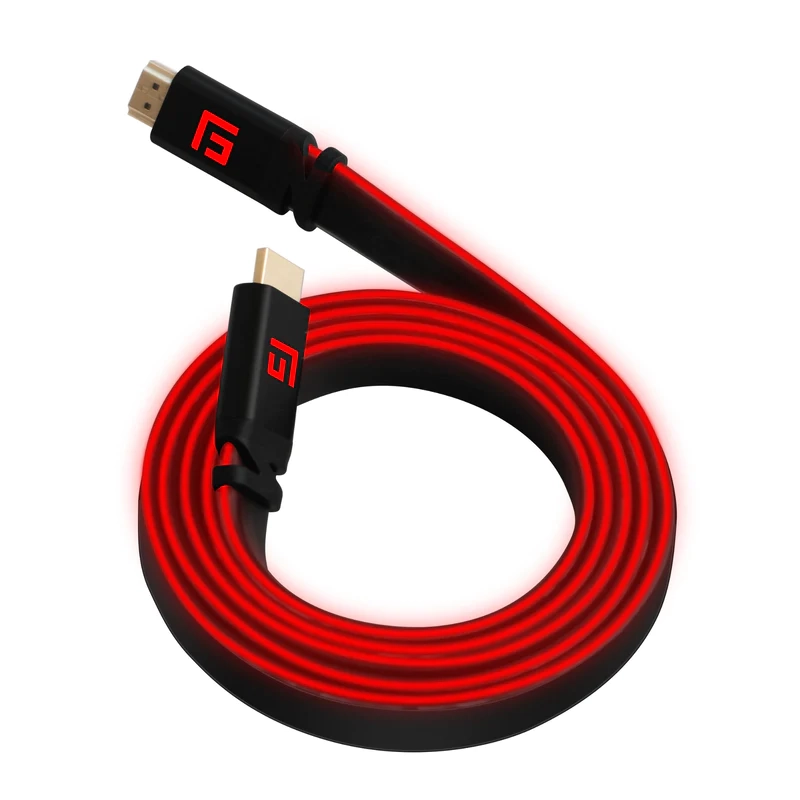 LED HDMI-Kabel 2.1, 1,5 m, High Speed, 8K/60Hz, Rot