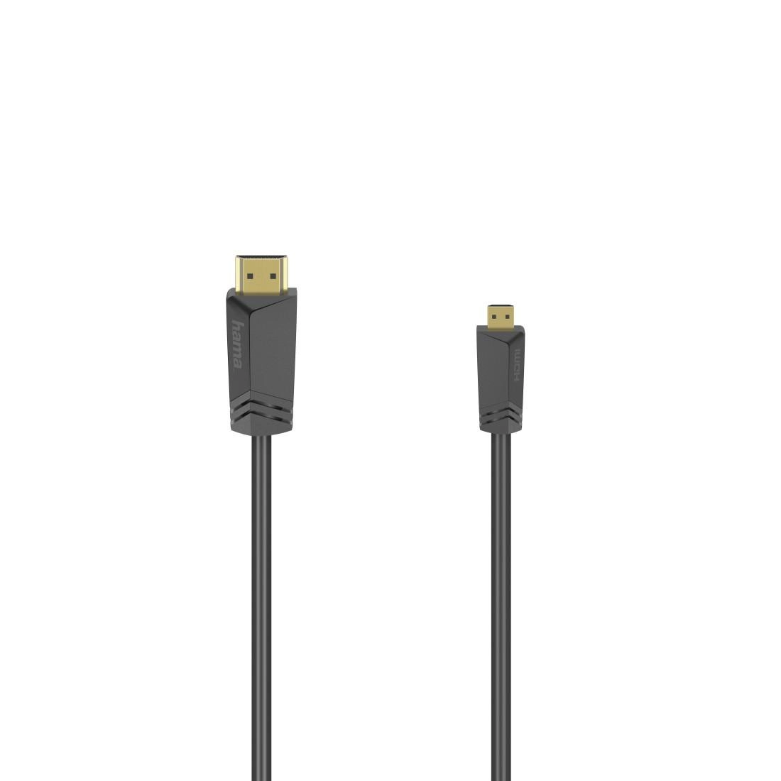 High Speed HDMI™-Kabel, St. Typ A - St. Typ D (Micro), Ethernet, 1,5 m (00205016)