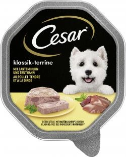 Cesar Klassik-Terrine mit zartem Huhn und Truthahn