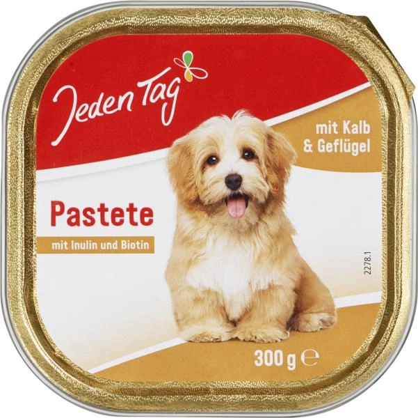 Jeden Tag Hund Pastete Kalb und Geflügel