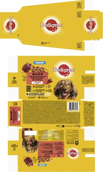 Pedigree Senior Gemischte Selektion in Gelee