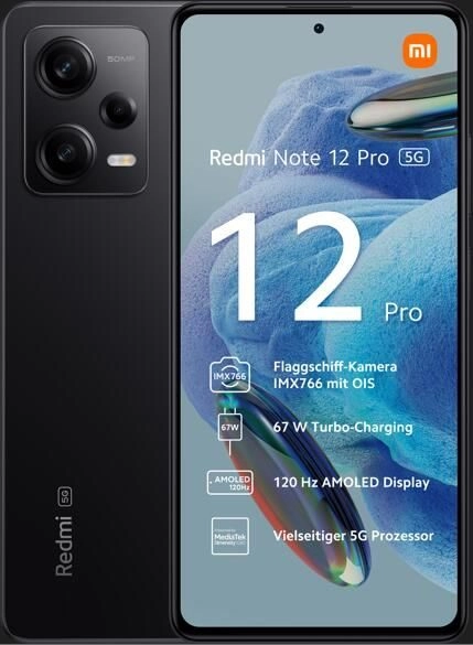 Xiaomi Redmi Note 12 Pro 5G 128GB/8GB - Schwarz