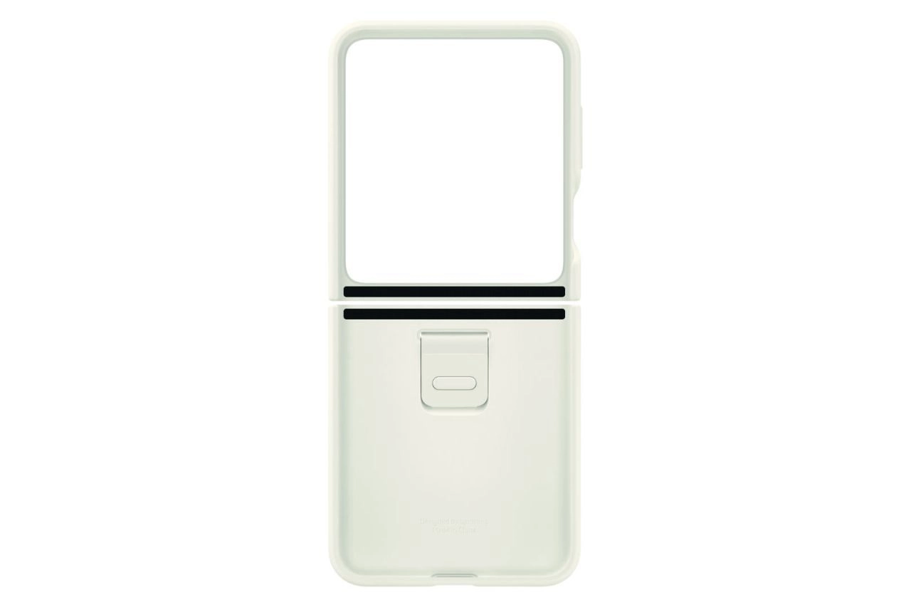 Samsung Silicone Case with Ring für Galaxy Z Flip5 (Cream)