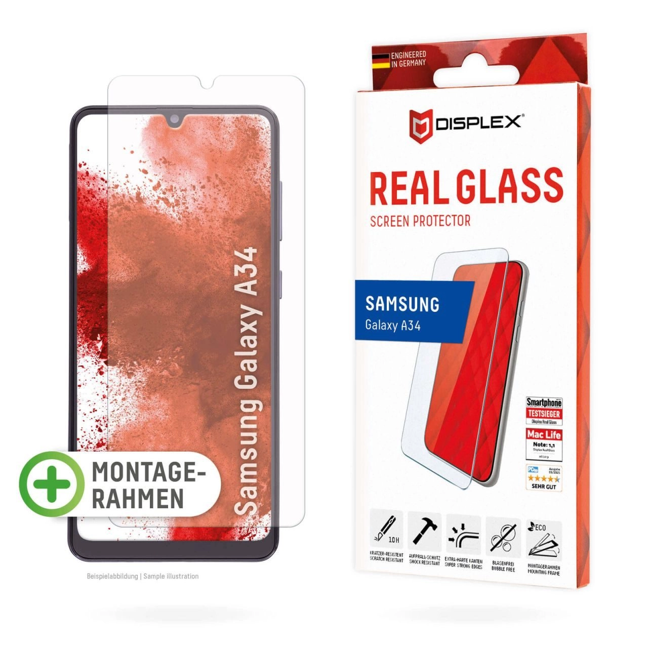 DISPLEX Panzerglas Displayschutz für Samsung Galaxy A34/ A34 5G