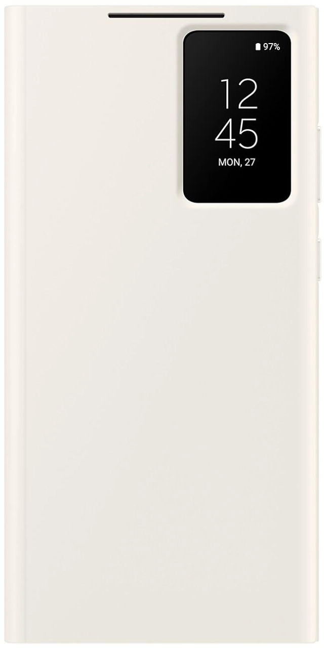 Samsung Smart View Wallet Case für Galaxy S23 Ultra (Creme)