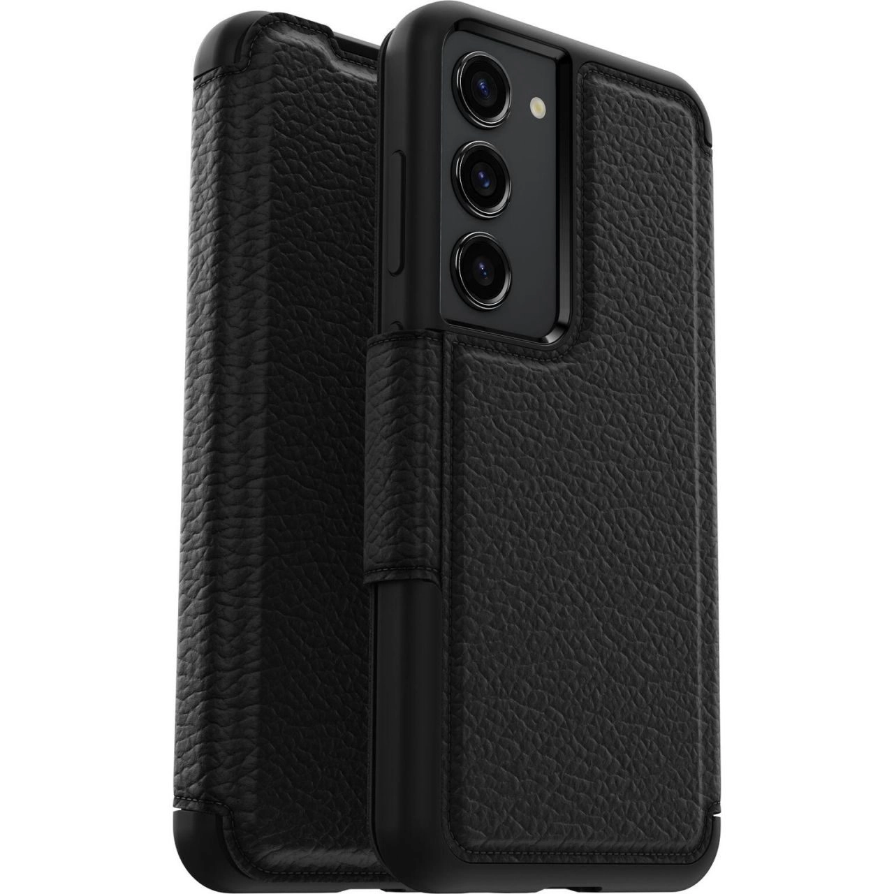 OtterBox Strada Folio Schutzhülle für Samsung Galaxy S23 (Schwarz) - Bulk/ProPack