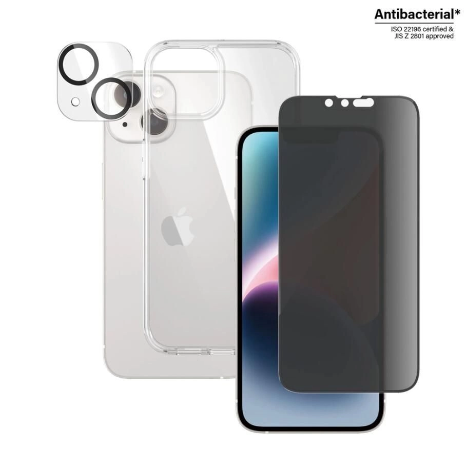 PanzerGlass™ 3-in-1 Privacy Schutzset für iPhone 14