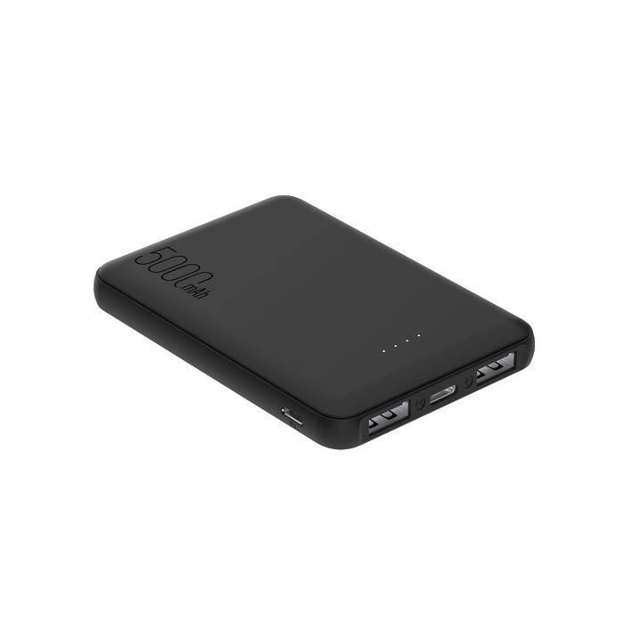 eSTUFF Powerbank Lithium Polymer (LiPo) 5.000 mAh - Schwarz