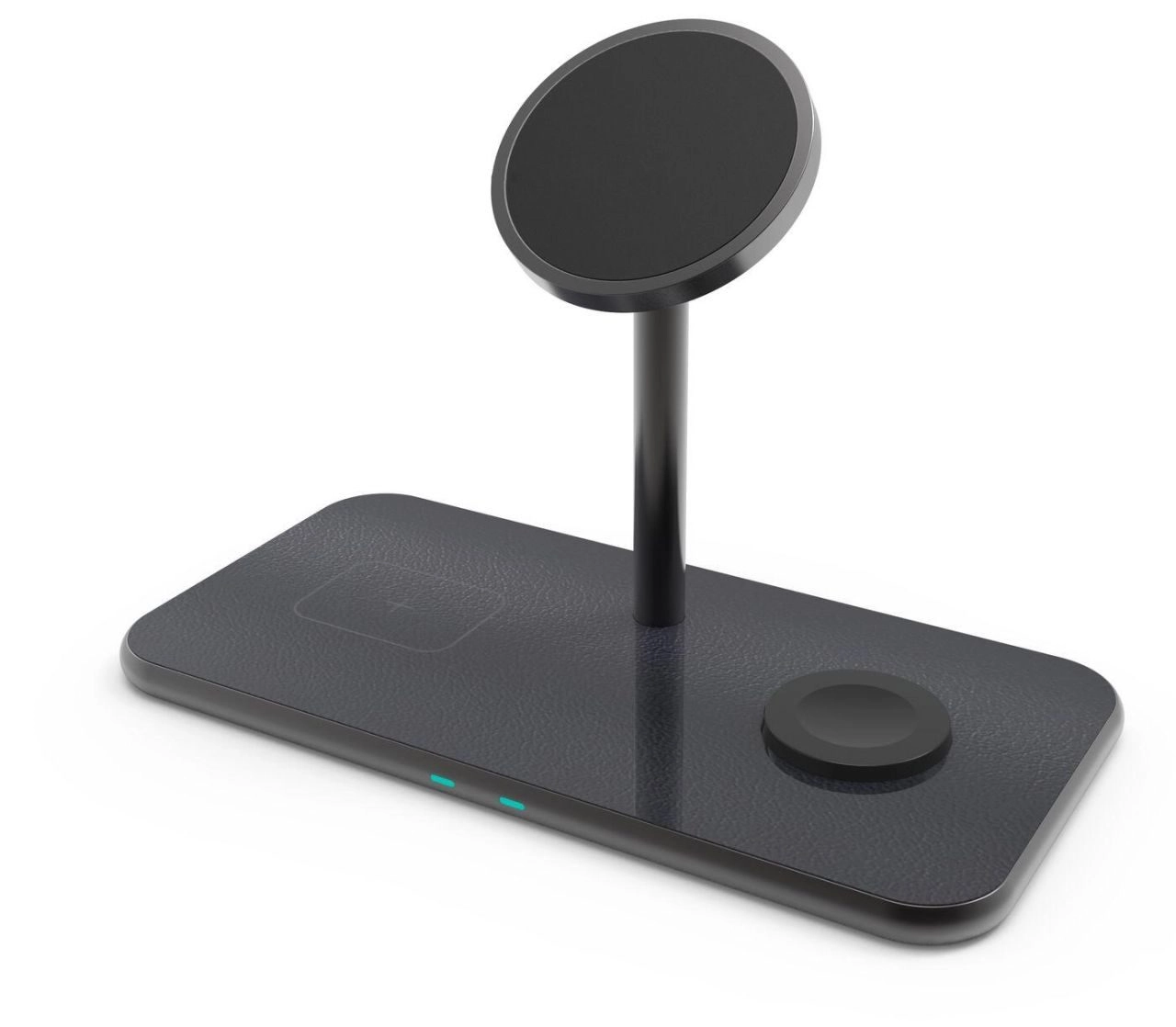 eSTUFF 3in1 Magnetic Wireless Desktop Charger - Schwarz