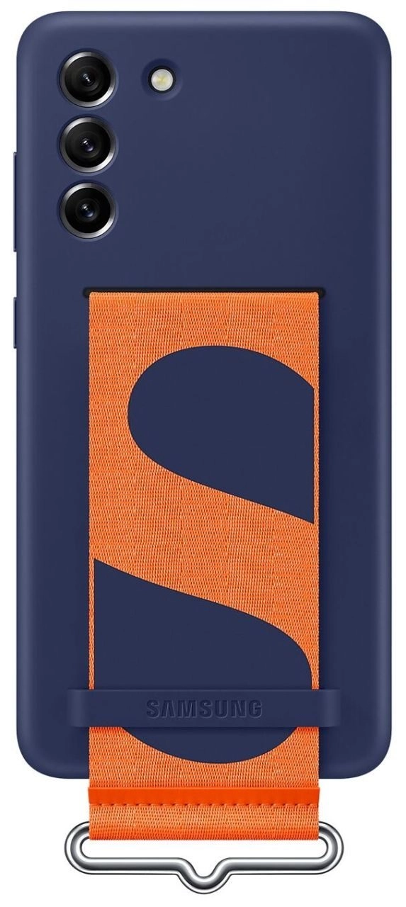 Samsung Silicone Cover mit Schlaufe für Galaxy S21 FE 5G (Navy)