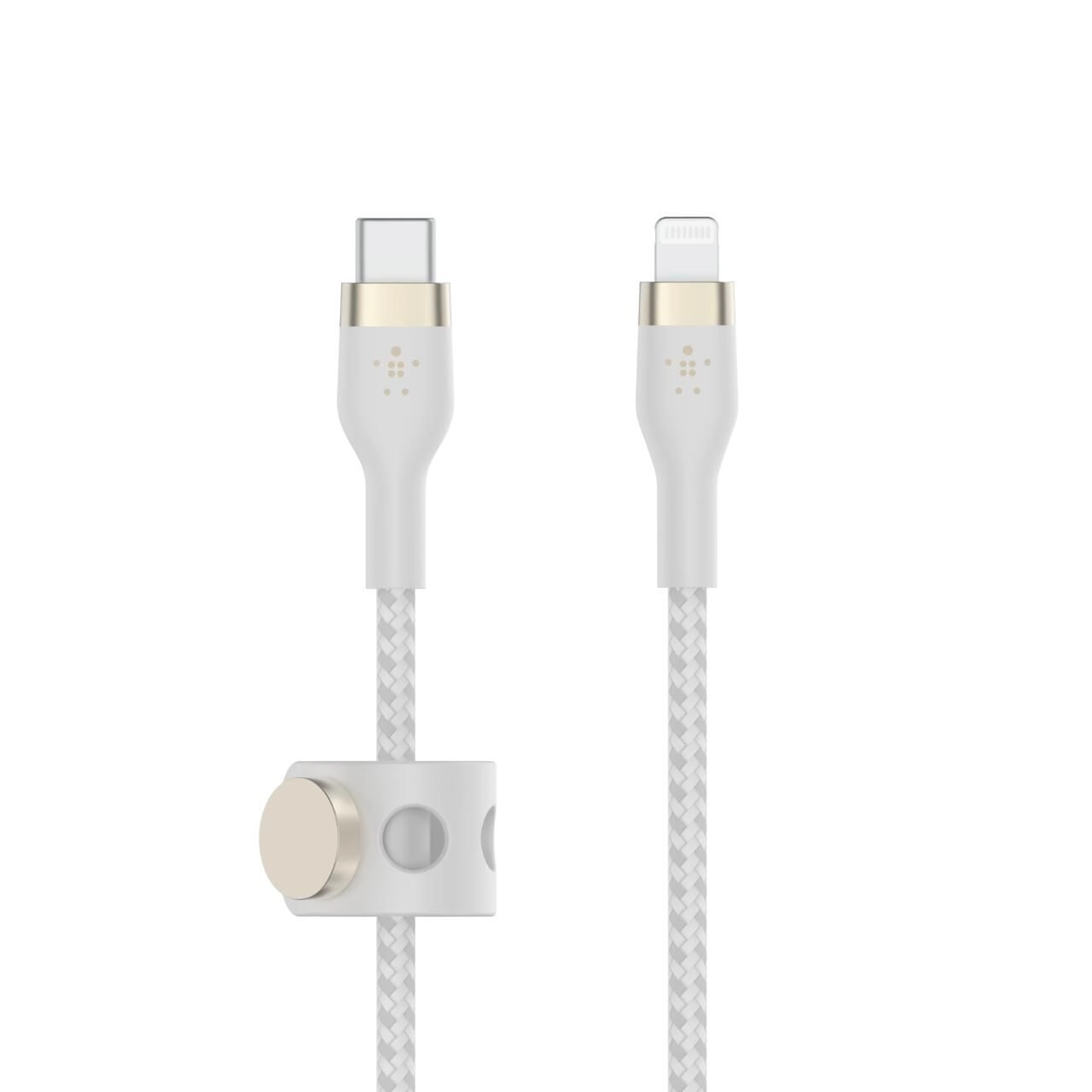 Belkin BoostCharge Pro Flex USB-C Kabel mit Lightning Connector (3m, Weiß)