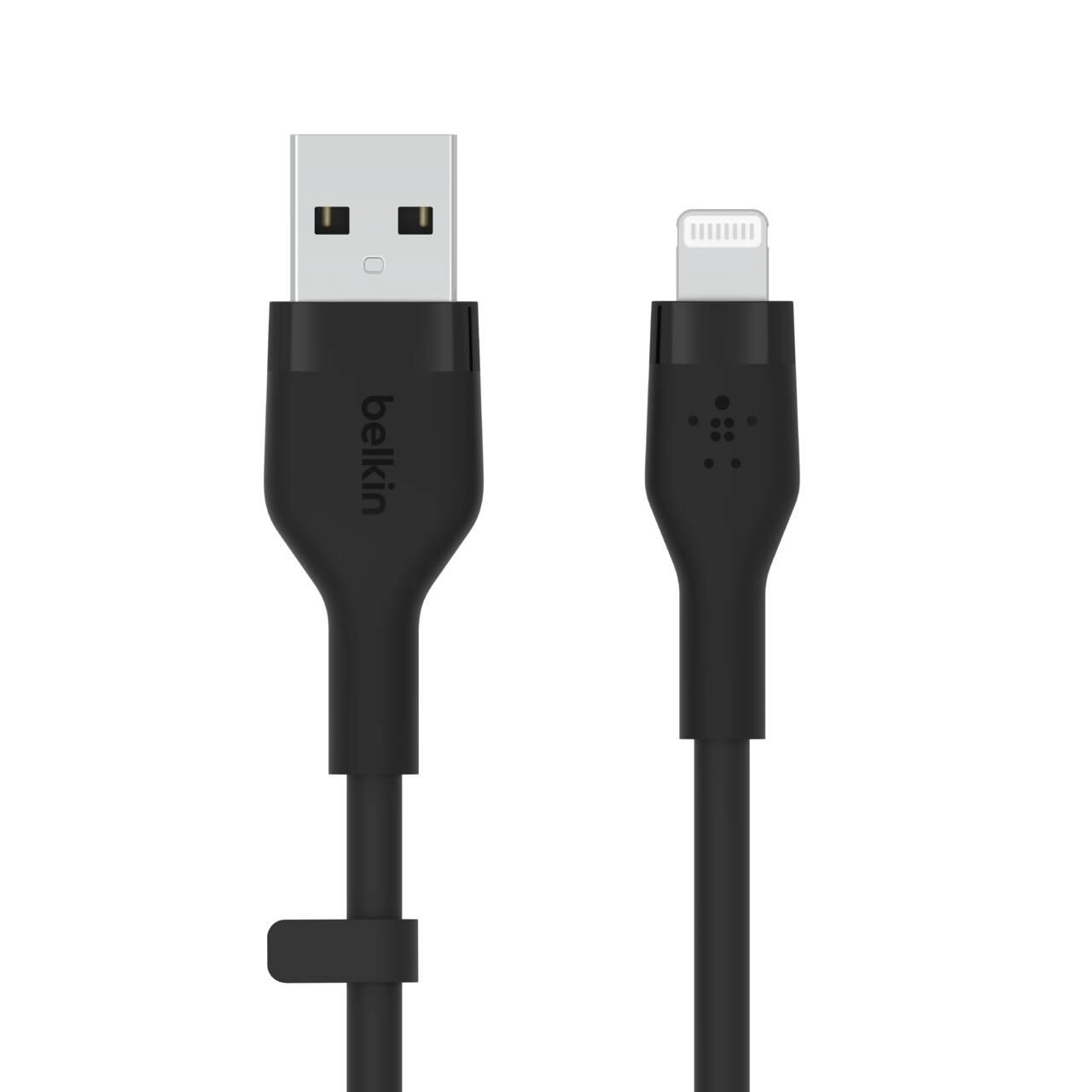 Belin BoostCharge Flex USB-A Kabel mit Lightning Connector (3m, Schwarz)