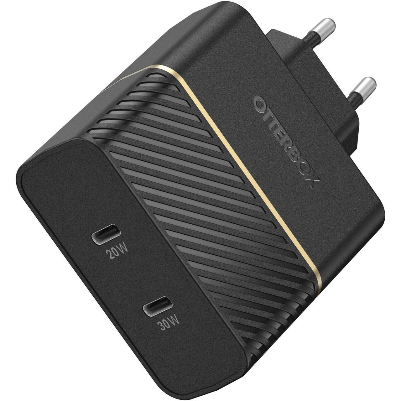 OtterBox 50 Watt Schnellladegerät mit Dualport USB-C (Schwarz)