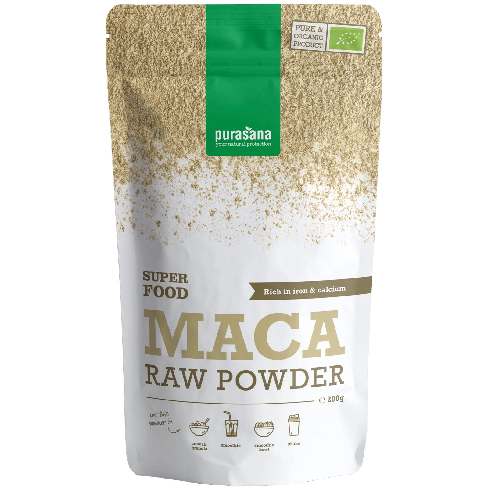 Purasana Vegan maca pulver bio 200g