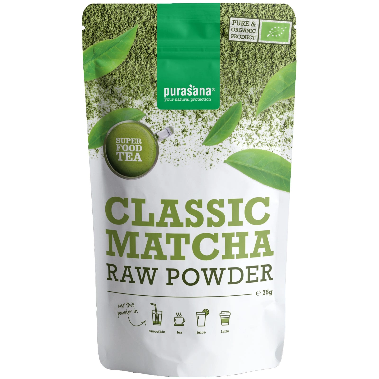 Purasana Classic Matcha Pulver BIO 75g