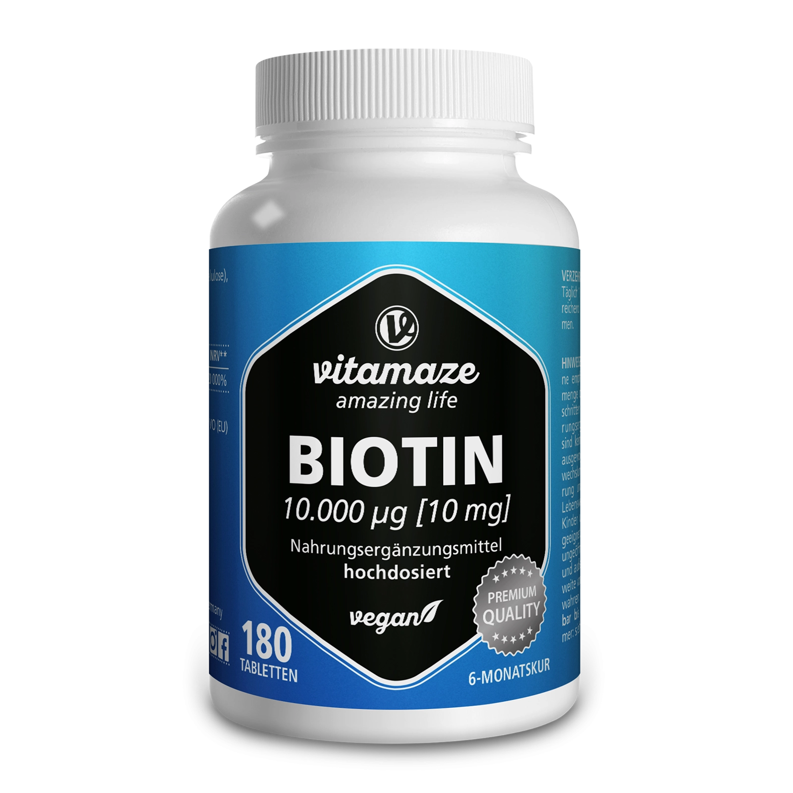 Biotin 10 mg (10.000 µg) hochdosiert