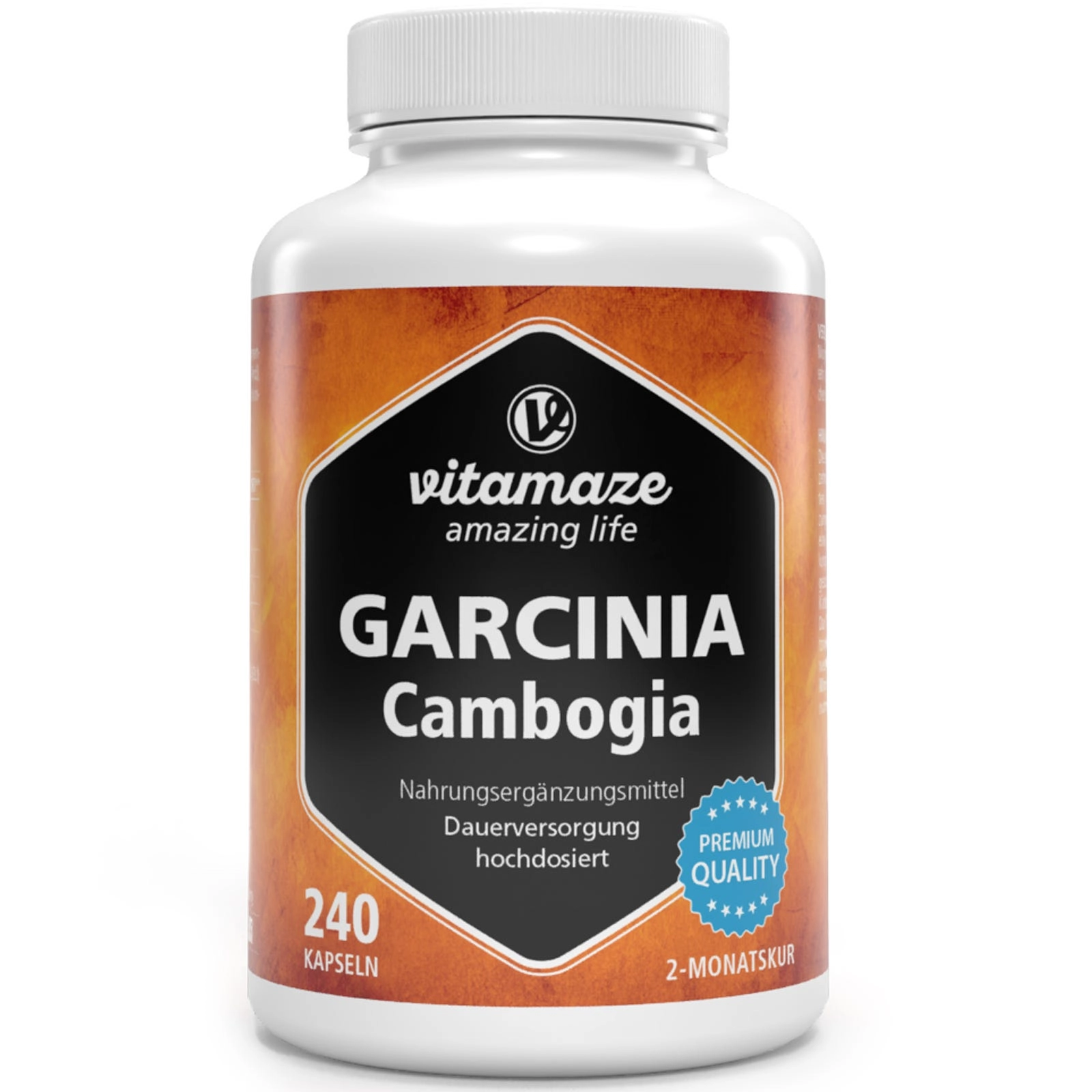 Garcinia Cambogia hochdosiert + Cholin, 240 Kapseln