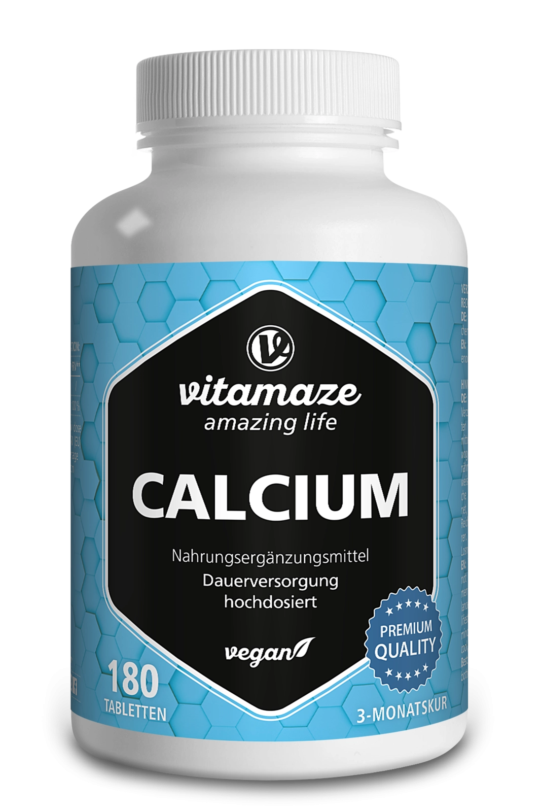 Calcium 400 mg hochdosiert, 180 vegane Tabletten