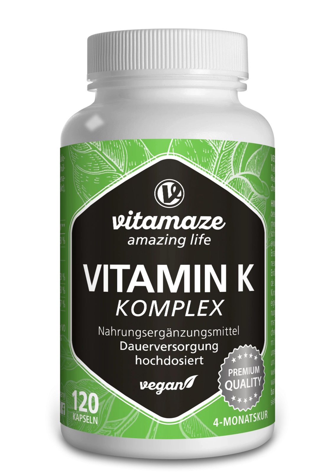 Vitamin K Komplex hochdosiert K1 + K2 Menaquinon MK4 MK7