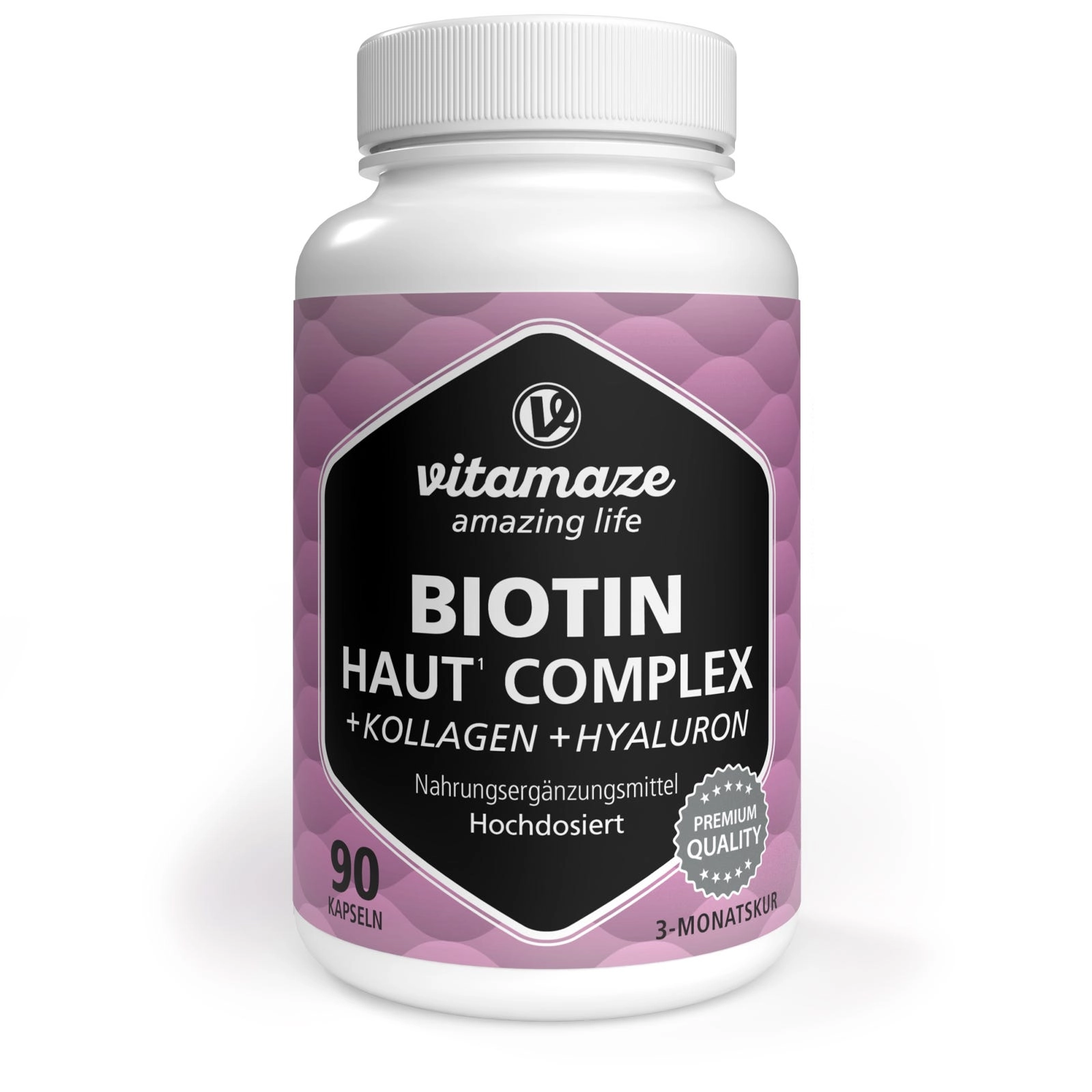 Biotin Haut Komplex + Kollagen + Hyaluron, 90 Kapseln