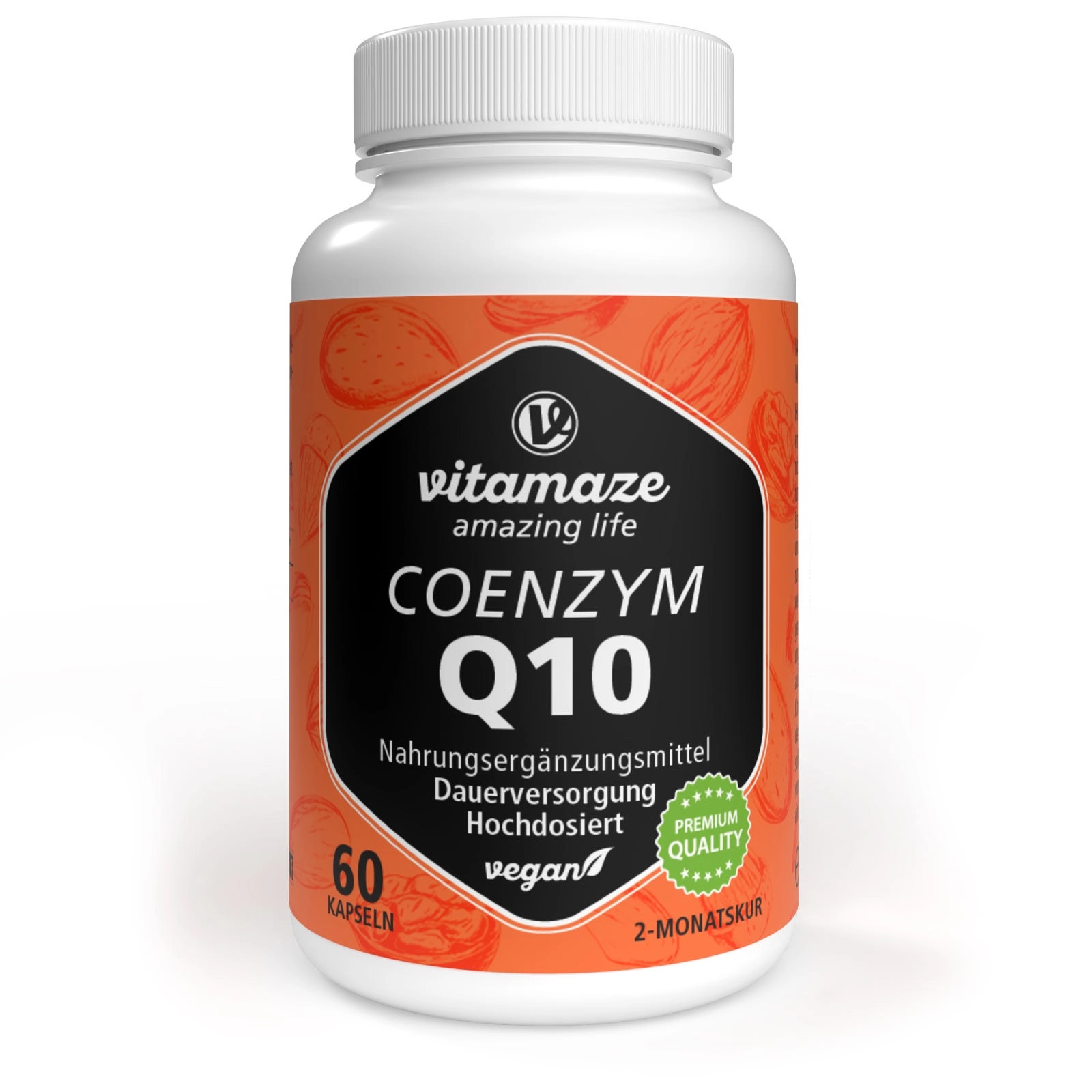 Coenzym Q10 200 mg hochdosiert, 60 vegane Kapseln