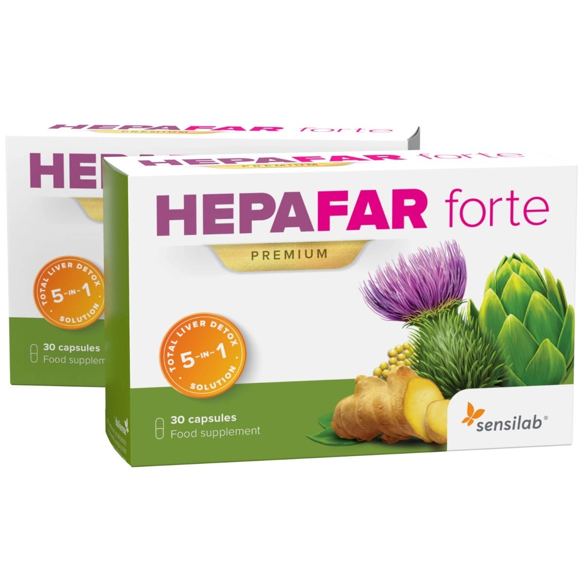 Hepafar Forte PREMIUM Mariendistel-Kapseln 1+1 GRATIS [1-Monatspaket]