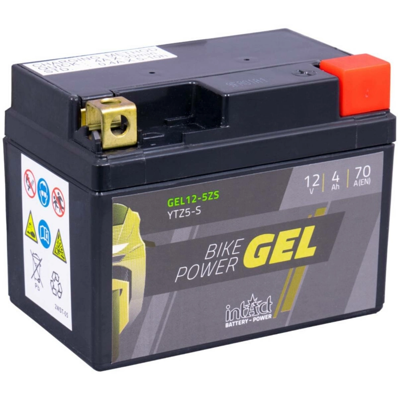 Intact Bike-Power GEL Motorradbatterie GEL12-5ZS 4Ah (DIN 50314) YTZ5S, YTX4L-BS