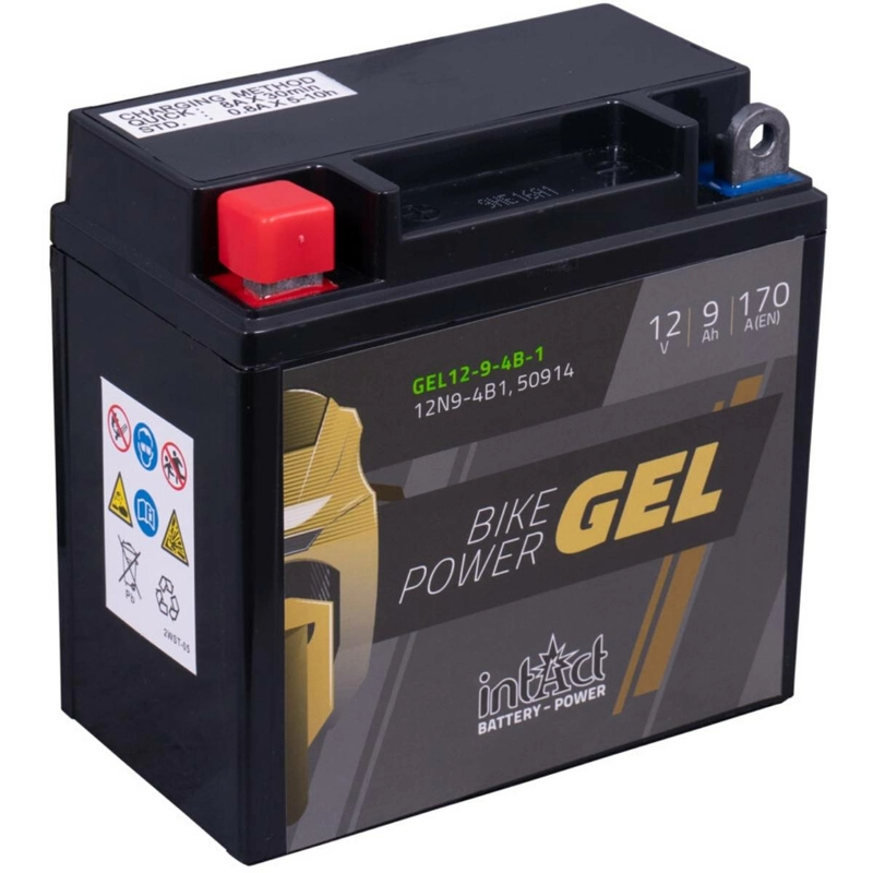 Intact Bike-Power GEL Motorradbatterie GEL12-9-4B-1 9Ah (DIN 50914) 12N9-4B-1