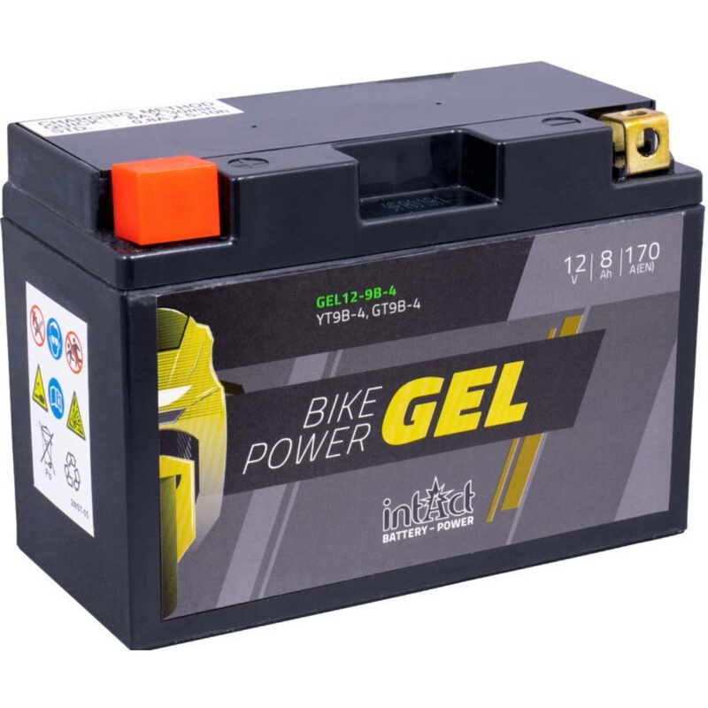 Intact Bike-Power GEL Motorradbatterie GEL12-9B-4 8Ah (DIN 50801) YT9B-BS, YT9B-4