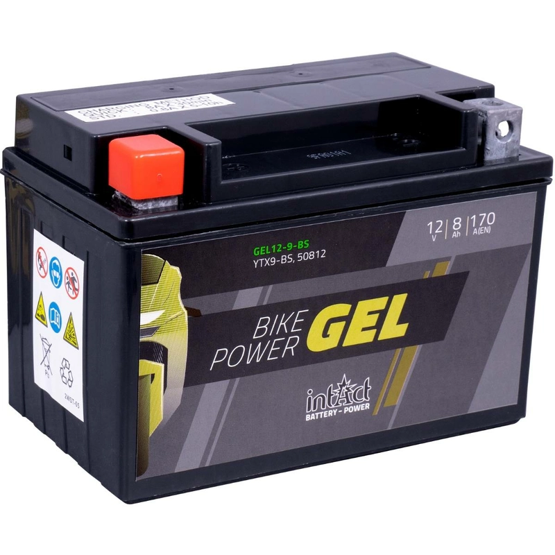 Intact Bike-Power GEL Motorradbatterie GEL12-9-BS 8Ah (DIN 50812) YTX9-BS