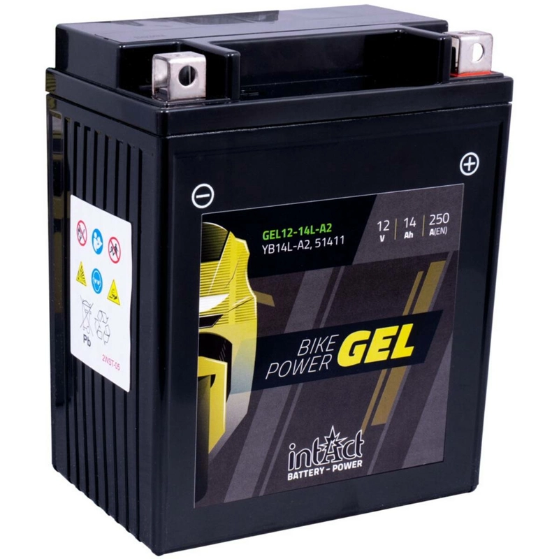 Intact Bike-Power GEL Motorradbatterie GEL12-14L-A2 14Ah (DIN 51411) YB14L-A2