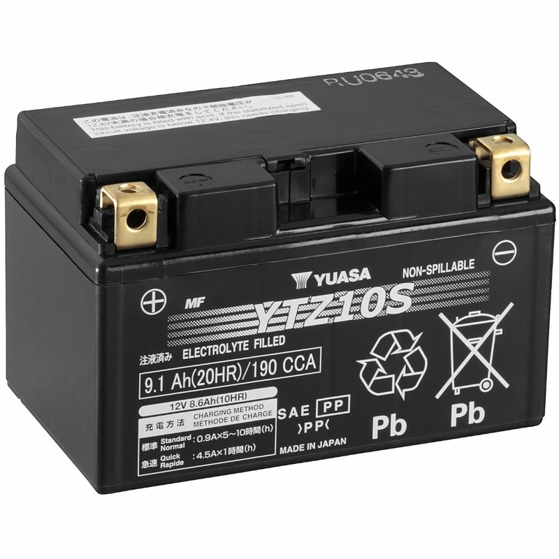 YUASA AGM YTZ10S 8,6Ah Motorradbatterie 12V (DIN 50922)