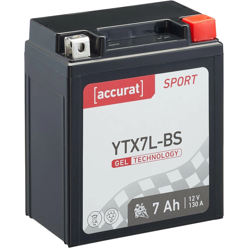 Accurat Sport GEL YTX7L-BS Motorradbatterie 7Ah 12V