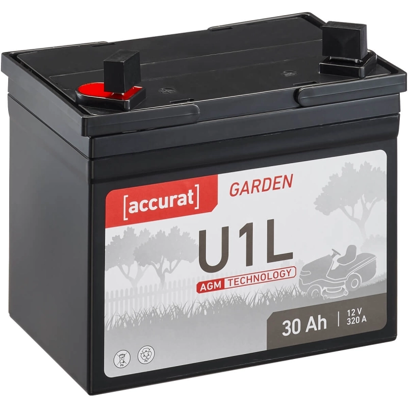 Accurat Garden U1L AGM 12V Rasentraktor-Batterie 30Ah