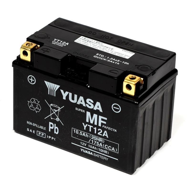 YUASA AGM YT12A 10Ah Motorradbatterie YT12A-BS geschlossen