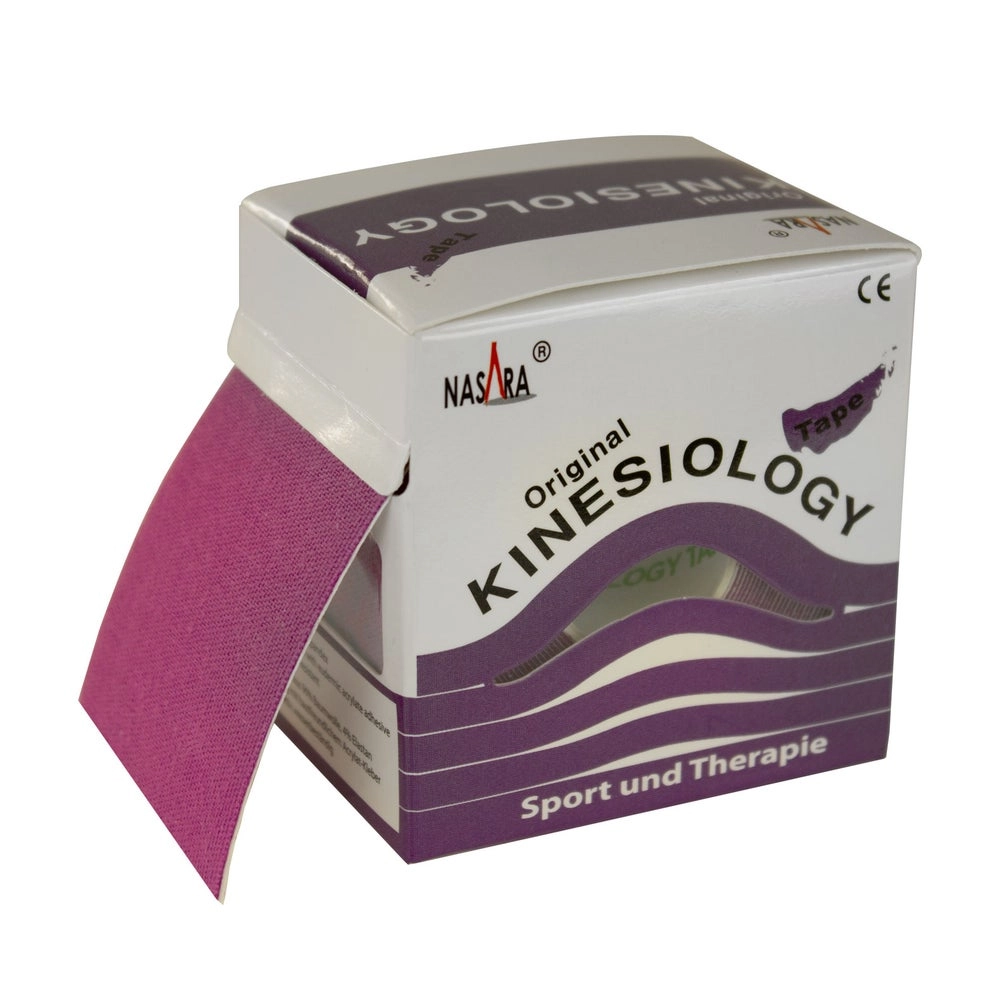 NASARA - Kinesiologie Tape - 5 m x 50 mm - Lila 1 St