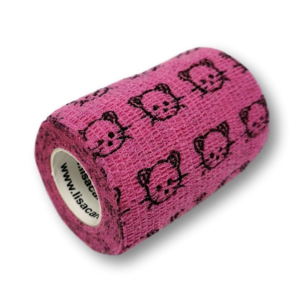 LisaCare selbsthaftende Bandage - Katze Rosa - 7,5cm x 4,5m 1 St