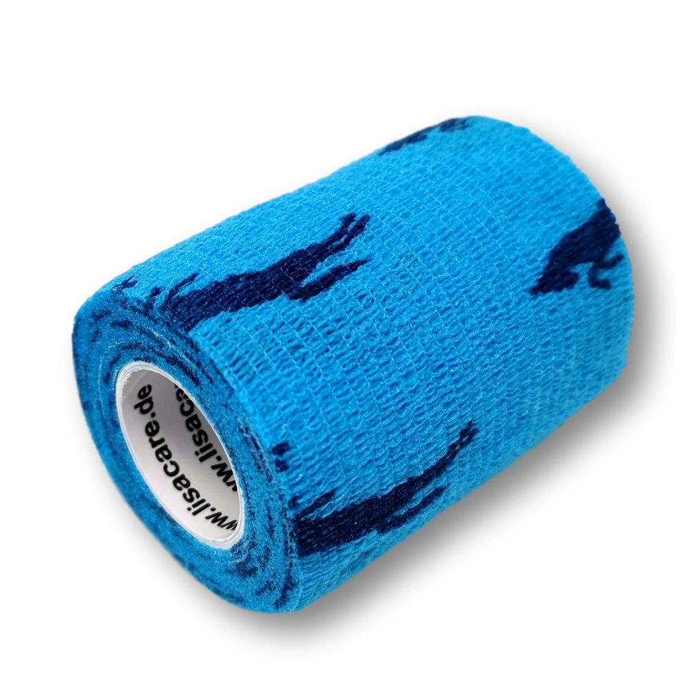 LisaCare selbsthaftende Bandage - Pferde Blau - 7,5cm x 4,5m 1 St