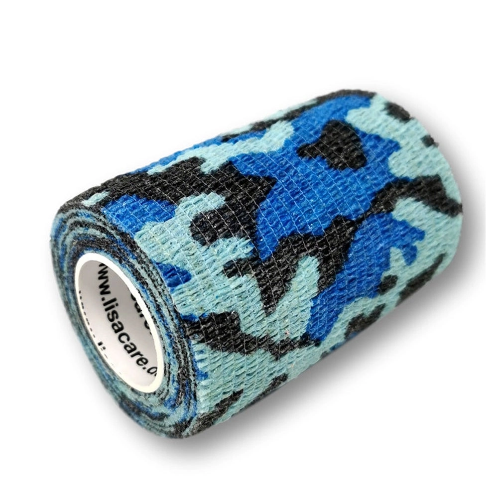 LisaCare selbsthaftende Bandage - Camo Blau - 7,5cm x 4,5m 1 St