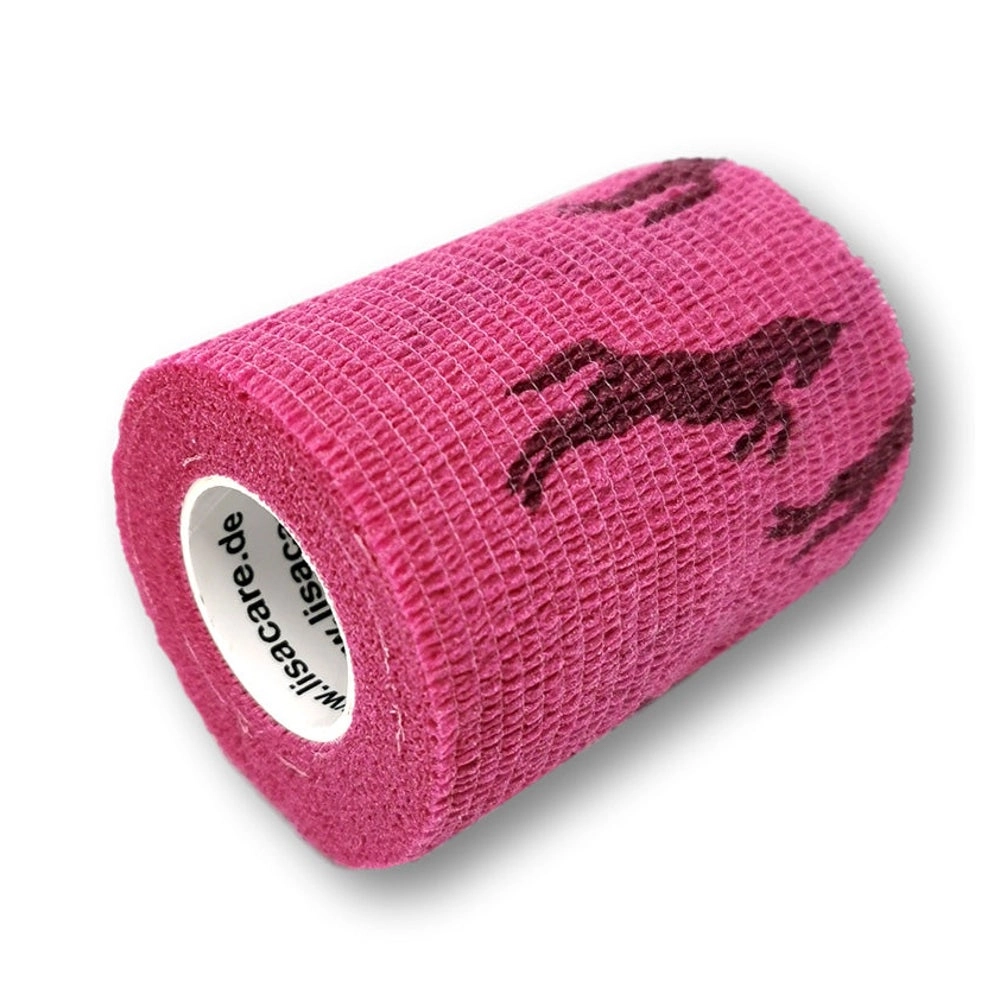 LisaCare selbsthaftende Bandage - Pferde Rosa - 7,5cm x 4,5m 1 St