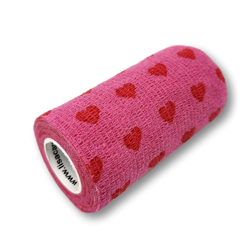 LisaCare kohäsive Bandage - Herzen Rosa - 10cm x 4,5m 1 St