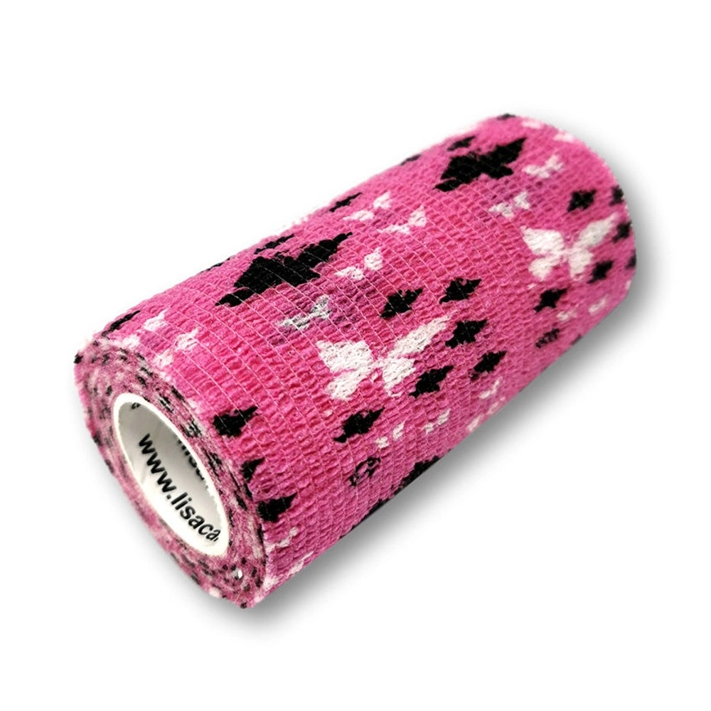 LisaCare kohäsive Bandage - Schmetterling Rosa - 10cm x 4,5m 1 St