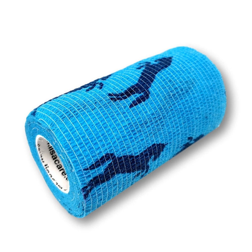 LisaCare kohäsive Bandage - Pferde Blau - 10cm x 4,5m 1 St