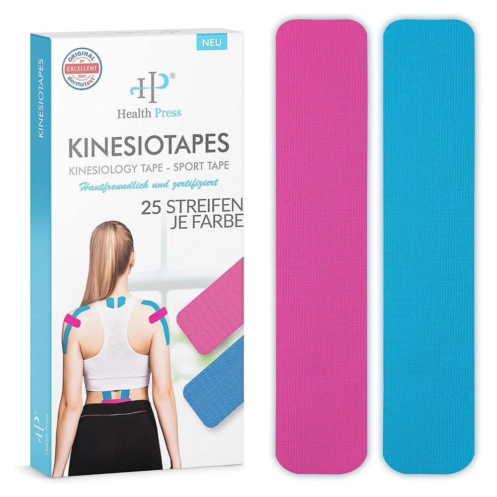 Health Press® Kinesiotapes Streifen Precut 25cm x 5cm 50 St