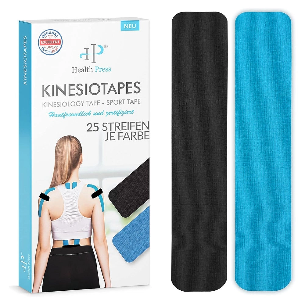 Health Press® Kinesiotapes Streifen Precut 25cm x 5cm 50 St