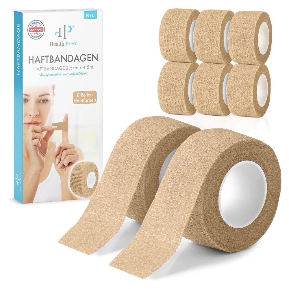 Health Press® Elastisches Fingerpflaster 2,5cm x 4,5m 8 St