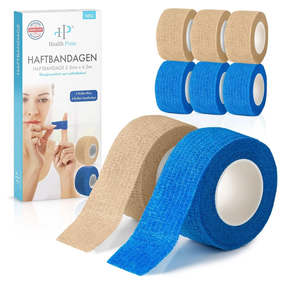 Health Press® Elastisches Fingerpflaster 2,5cm x 4,5m 8 St