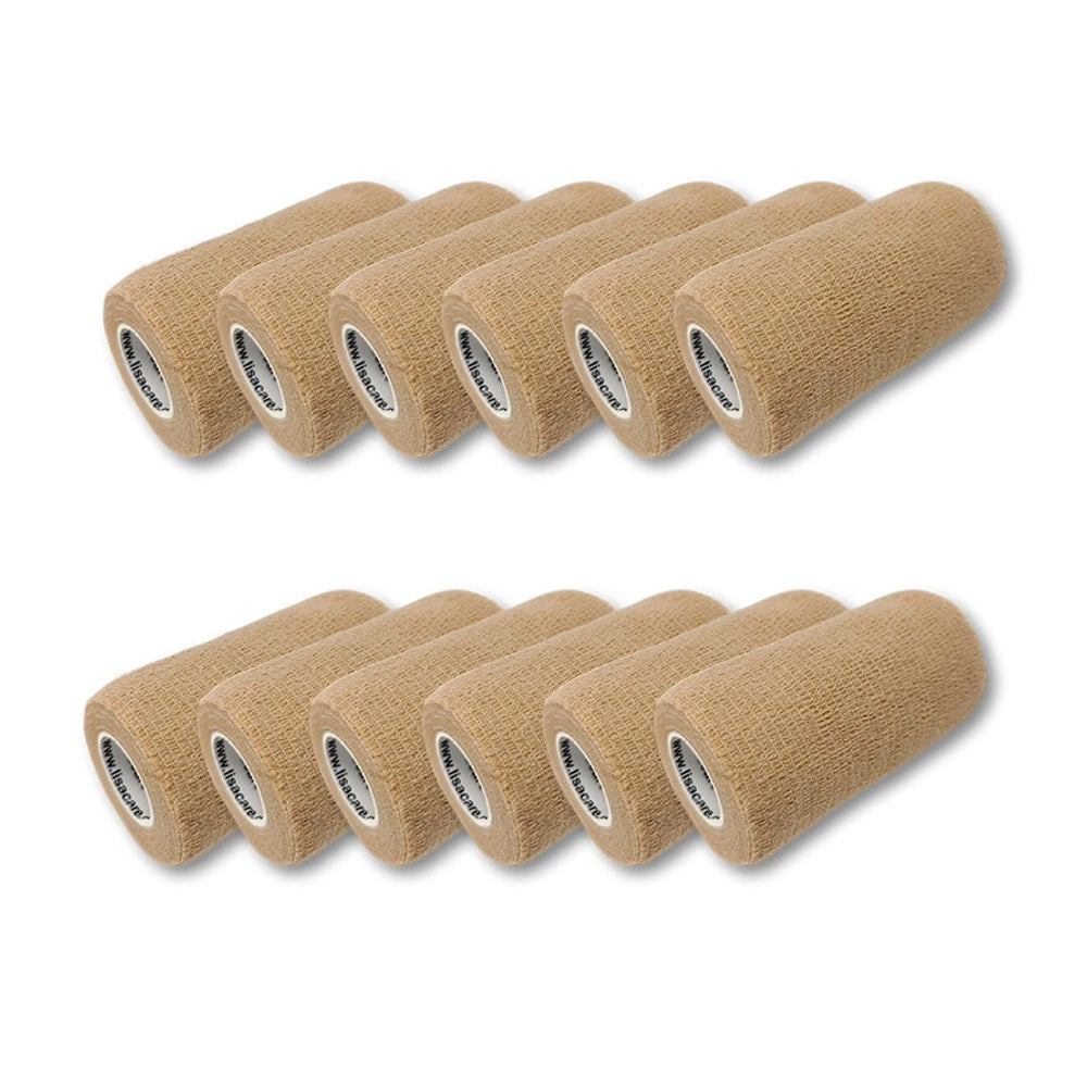 LisaCare Pflasterbandagen - 10cm x 4,5m - Beige 12 St